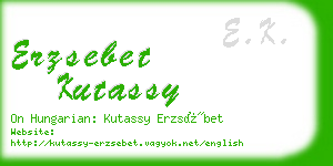 erzsebet kutassy business card